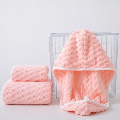 Microfiber Hair Towel with Button